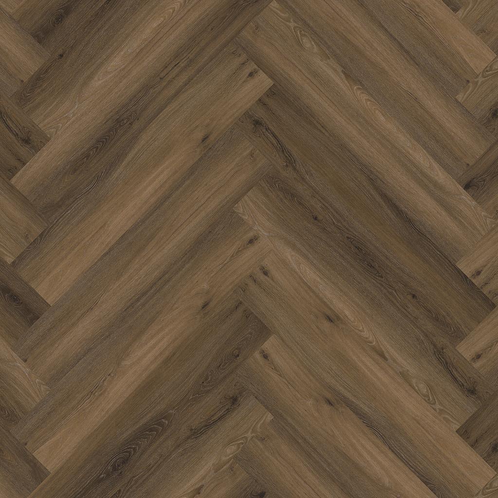Floorlife YUP HERRINGBONE DRYBACK WARM BROWN